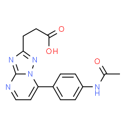 3-[7-(4-Acetamidophenyl)-[1,2,4]triazolo[1,5-a]pyrimidin-2-yl]propanoic acid Structure