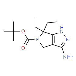 tert-butyl 3-amino-6,6-diethyl-4,6-dihydropyrrolo[3,4-c]pyrazole-5(1H)-carboxylate结构式