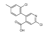 2-chloro-5-(2-chloro-4-methylphenyl)pyridine-4-carboxylic acid Structure