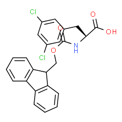 Fmoc-(S)-2-amino-3-(3,5-dichlorophenyl)propanoicacid结构式