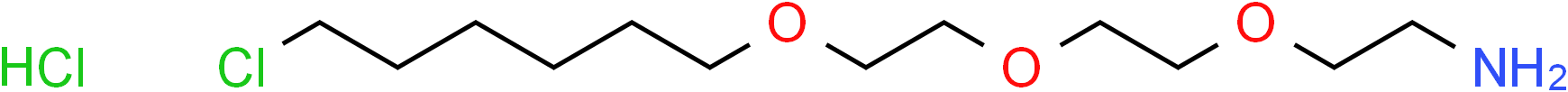 2-[2-[2-[(6-氯己基)氧基]乙氧基]乙氧基]-乙胺盐酸盐结构式