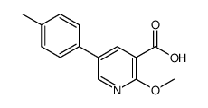 2-methoxy-5-(4-methylphenyl)pyridine-3-carboxylic acid结构式