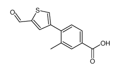 4-(5-formylthiophen-3-yl)-3-methylbenzoic acid结构式