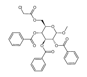 methyl 2,3,4-tri-O-benzoyl-6-O-chloroacetyl-α-D-glucopyranoside Structure