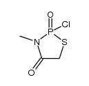 2-chloro-2,4-dioxy-3-methyl-tetrahydro-1,3,2λ5-thiazaphosphole结构式