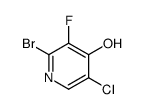 2-Bromo-5-chloro-3-fluoropyridin-4-ol结构式