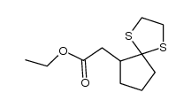1,3-dithiolan-2-spiro-1'-(2'-ethoxycarbonylmethyl)cyclopentane Structure