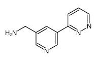(5-pyridazin-3-ylpyridin-3-yl)methanamine结构式
