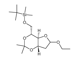 tert-butyl(((4R,4aS,7aS)-6-ethoxy-2,2-dimethyltetrahydro-4H-furo[3,2-d][1,3]dioxin-4-yl)methoxy)dimethylsilane Structure