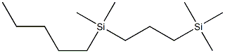 1-Trimethylsilyl-3-(dimethyl-n-pentylsilyl)propane structure