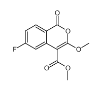 6-Fluoro-3-methoxy-1-oxo-1H-2-benzopyran-4-carboxylic acid methyl ester结构式