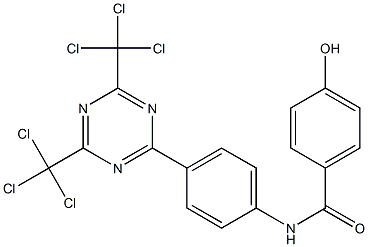 Benzamide,N-[4-[4,6-bis(trichloromethyl)-1,3,5-triazin-2-yl]phenyl]-4-hydroxy-结构式