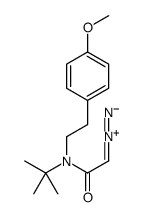 1-[tert-butyl-[2-(4-methoxyphenyl)ethyl]amino]-2-diazonioethenolate结构式