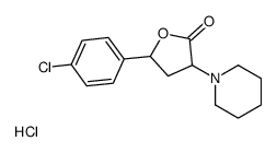 5-(4-chlorophenyl)-3-piperidin-1-yloxolan-2-one,hydrochloride结构式