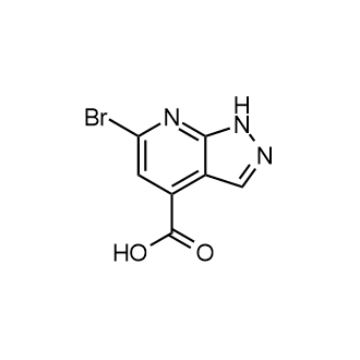 6-溴-1H-吡唑并[3,4-b]吡啶-4-羧酸结构式