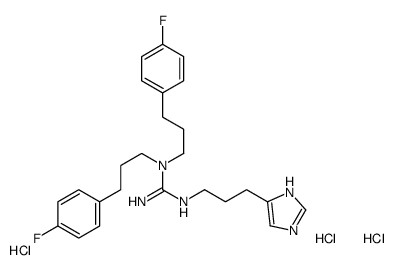 1,1-bis[3-(4-fluorophenyl)propyl]-2-[3-(1H-imidazol-5-yl)propyl]guanidine,trihydrochloride Structure