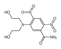 5-(N,N-bis(2-hydroxyethyl)amino)-2,4-dinitrobenzamide结构式