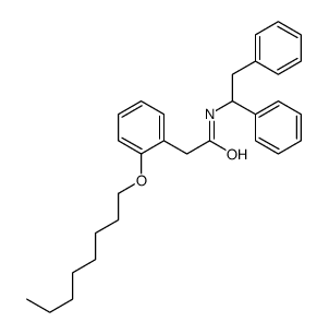 N-(1,2-diphenylethyl)-2-(2-octoxyphenyl)acetamide结构式