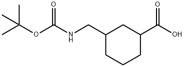 3-({[(叔丁氧基)羰基]氨基}甲基)环己烷-1-羧酸结构式