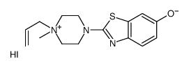 2-(4-methyl-4-prop-2-enylpiperazin-4-ium-1-yl)-1,3-benzothiazol-6-ol,iodide Structure