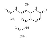 Acetamide,N,N'-(1,2-dihydro-8-hydroxy-2-oxo-5,7-quinolinediyl)bis- (8CI) structure