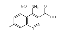 3-Cinnolinecarboxylic acid, 4-amino-7-fluoro-, hydrate结构式