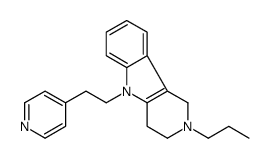 2,3,4,5-Tetrahydro-2-propyl-5-[2-(4-pyridyl)ethyl]-1H-pyrido[4,3-b]indole结构式