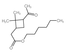 Cyclobutaneacetic acid,3-acetyl-2,2-dimethyl-, hexyl ester结构式