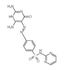 Benzenesulfonamide,4-[2-(2,4-diamino-1,6-dihydro-6-oxo-5-pyrimidinyl)diazenyl]-N-2-pyrimidinyl- Structure