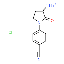 4-[(S)-3-AMINO-2-OXOPYRROLIDIN-1-YL)BENZONITRILE HYDROCHLORIDE structure