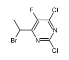 6-(1-BROMO-ETHYL)-4-CHLORO-5-FLUOROPYRIMIDINE Structure