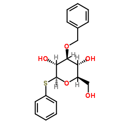 Phenyl 3-O-benzyl-1-thio-β-D-glucopyranoside Structure