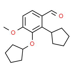 2-Cyclopentyl-3-(cyclopentyloxy)-4-methoxybenzaldehyde结构式