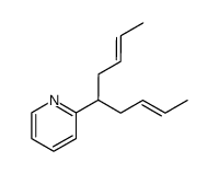 2-[1-(but-2-enyl)pent-3-enyl]pyridine结构式