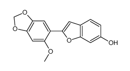 2-(6-methoxy-1,3-benzodioxol-5-yl)-1-benzofuran-6-ol结构式