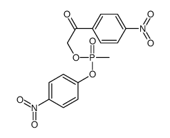 Methylphosphonic acid 4-nitrophenyl 2-(4-nitrophenyl)-2-oxoethyl ester结构式