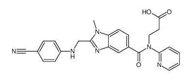 N-[[2-[[(4-Cyanophenyl)amino]Methyl]-1-Methyl-1H-benzimidazol-5-yl]carbonyl]-N-2-pyridinyl-β-alanine Structure