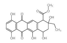 1-Naphthacenecarboxylicacid, 2-ethyl-1,2,3,4,6,11-hexahydro-2,4,5,7,10-pentahydroxy-6,11-dioxo-,methyl ester, (1R,2R,4S)-结构式