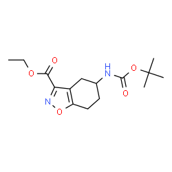 乙基 5-((叔-丁氧羰基)氨基)-4,5,6,7-四氢苯并[d]异噻唑-3-甲酸基酯结构式