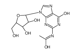 N-[9-[(2R,3R,4S,5R)-3,4-dihydroxy-5-(hydroxymethyl)oxolan-2-yl]-6-oxo-3H-purin-2-yl]acetamide Structure