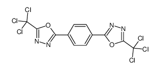 2-(trichloromethyl)-5-[4-[5-(trichloromethyl)-1,3,4-oxadiazol-2-yl]phenyl]-1,3,4-oxadiazole Structure