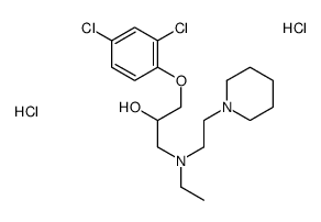1-(2,4-dichlorophenoxy)-3-[ethyl(2-piperidin-1-ylethyl)amino]propan-2-ol,dihydrochloride Structure