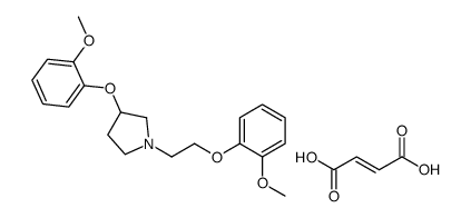 (E)-but-2-enedioic acid,3-(2-methoxyphenoxy)-1-[2-(2-methoxyphenoxy)ethyl]pyrrolidine Structure