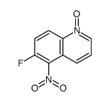 6-fluoro-5-nitro-1-oxidoquinolin-1-ium结构式