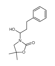 3-(1'-hydroxy-3'-phenylpropyl)-5,5-dimethyloxazolidin-2-one结构式