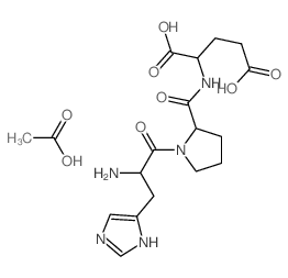 acetic acid; 2-[[1-[2-amino-3-(3H-imidazol-4-yl)propanoyl]pyrrolidine-2-carbonyl]amino]pentanedioic acid Structure