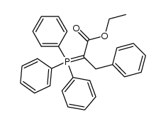 3-phenyl-2-(triphenyl-λ5-phosphanylidene)propionic acid ethyl ester Structure