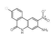 6(5H)-Phenanthridinone,3-amino-8-chloro-2-nitro- Structure
