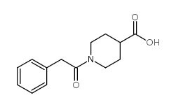 4-Piperidinecarboxylicacid, 1-(2-phenylacetyl)- Structure