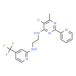 1,2-ETHANEDIAMINE, N-[5-CHLORO-6-METHYL-2-(2-PYRIDINYL)-4-PYRIMIDINYL]-N'-[4-(TRIFLUOROMETHYL)-2-PYRIDINYL]-结构式